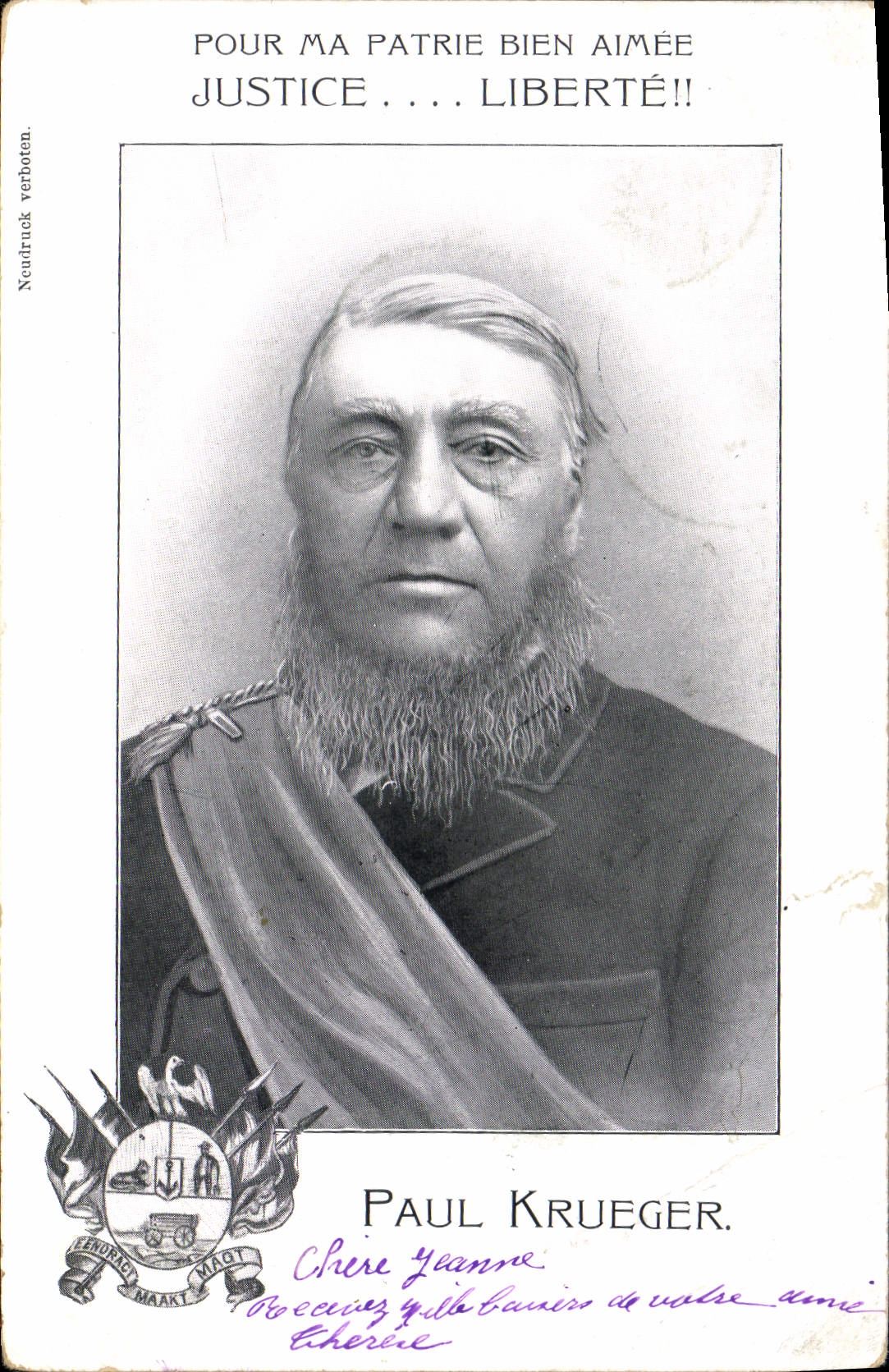 Paul Krueger — President of the South African Republic — anonymous publisher, series number not visible