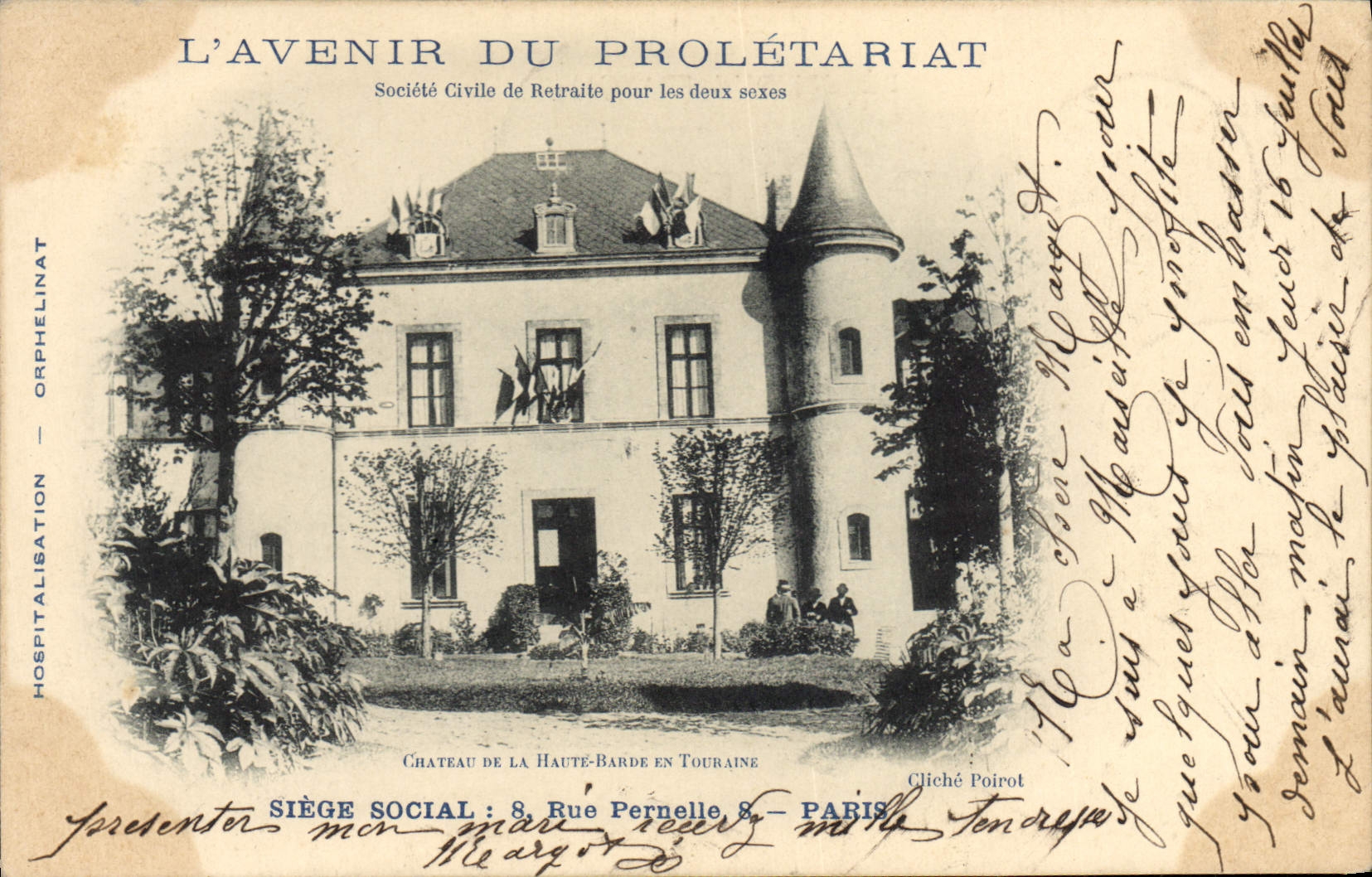 CPA L'avenir du Proletariat Chateau de la Haute Barde en Touraine 