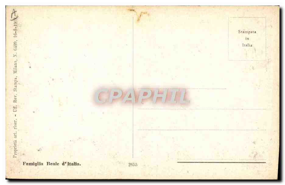 Famille royale italienne — portraits — FERT éditeur — Achterkant