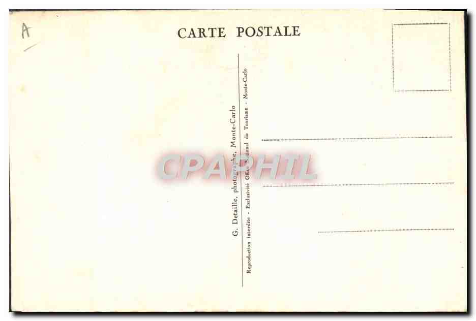 Prince Rainier III — S.A.S. Rainier III, Prince souverain de Monaco — G. Detaille, Monte-Carlo — Verso