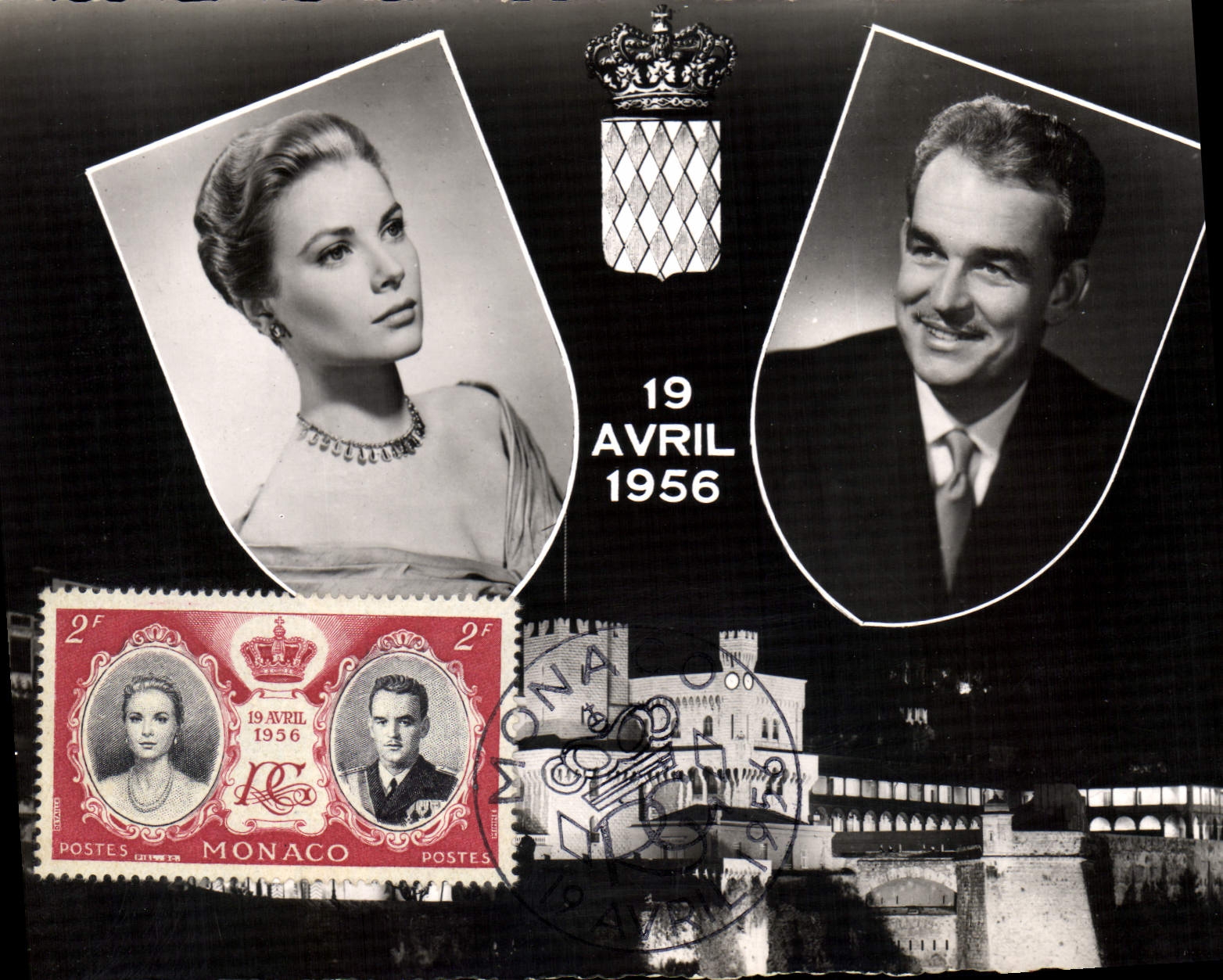 Monaco — Mariage de Rainier III et Grace Kelly — édition CPAPHIL