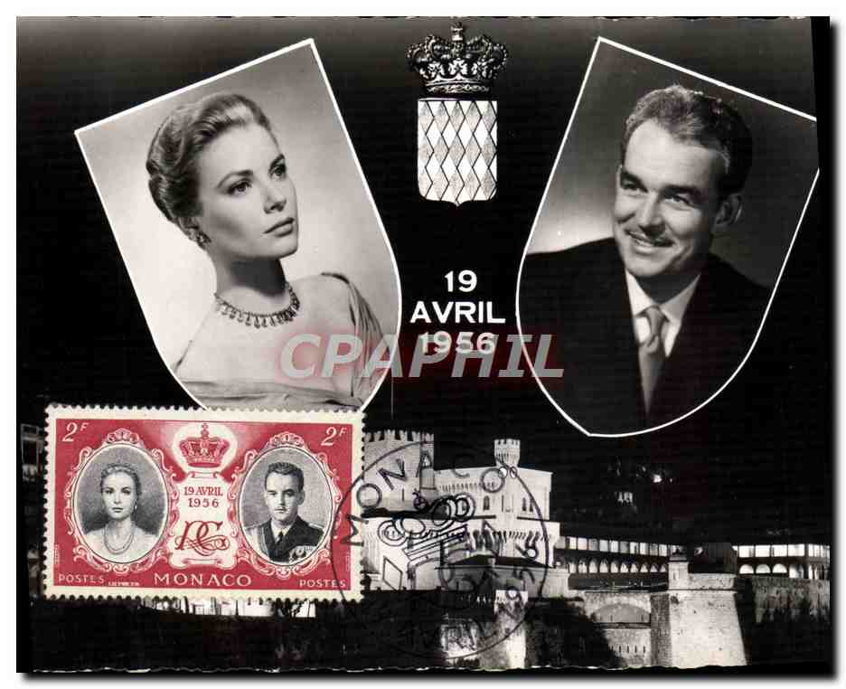 Monaco — Mariage de la princesse Grace Kelly et du prince Rainier III — Clichés Hérouart et Picédi