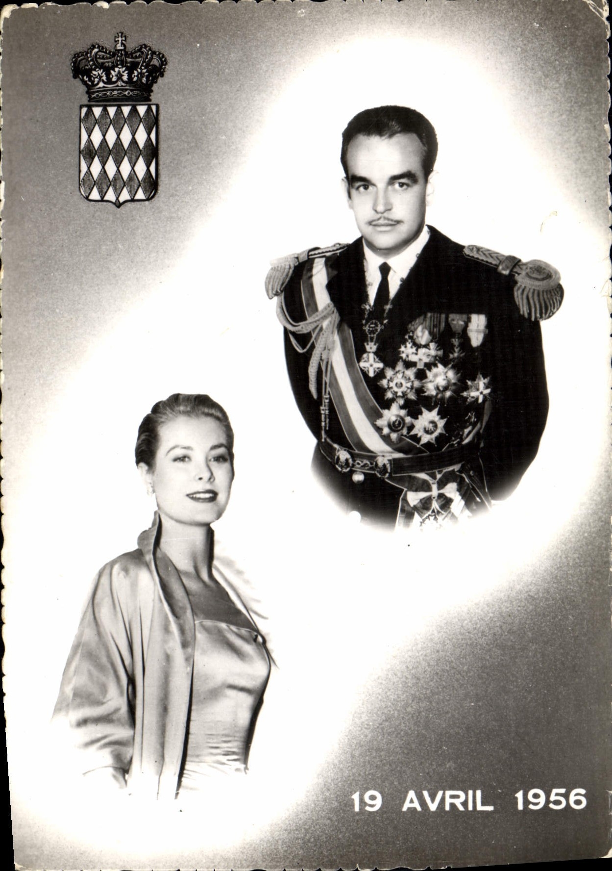 Portrait du roi d'Espagne et d'une femme — 19 avril 1956 — clichés Picedine Continentale