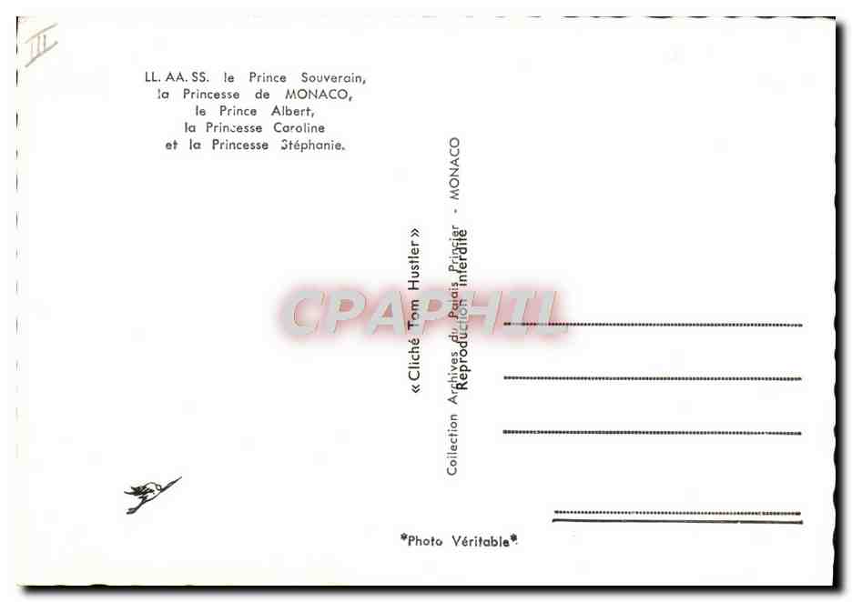 Famille princière de Monaco — Prince Albert, Princesse Caroline, Princesse Stéphanie — Collection Tom Hustler — Reverso