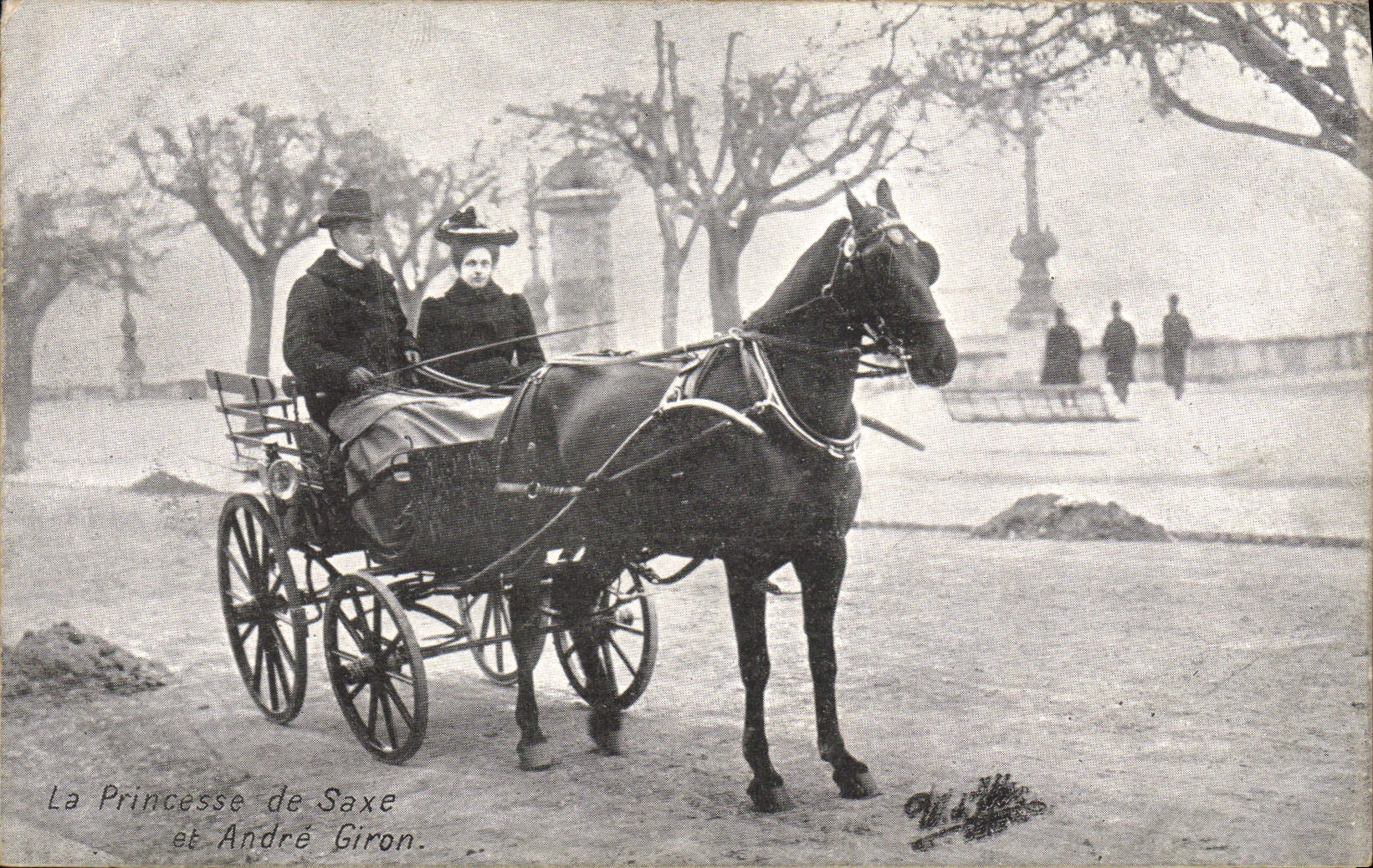 La Princesse de Saxe et André Giron — photographie de V. J. — éditeur inconnu