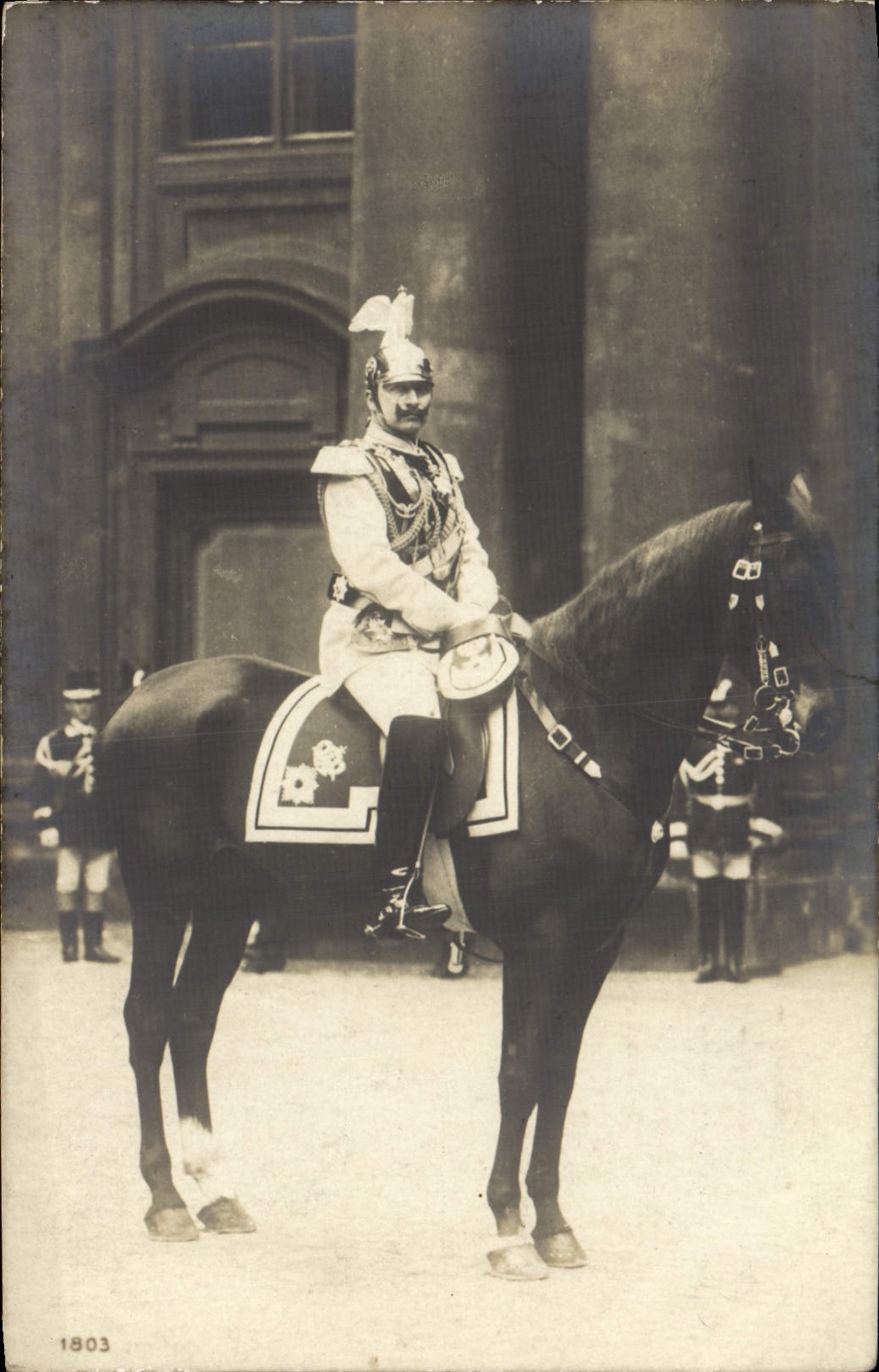 Officier à cheval — uniforme orné — éditeur inconnu, n° de série 1803