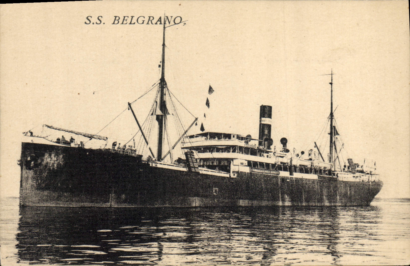 S.S. BELGRANO — Navire à vapeur — Éditeur H. Gérinraud, Marseille