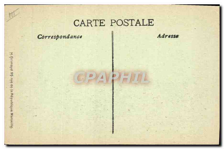 S.S. BELGRANO — Navire à vapeur — Éditeur H. Gérinraud, Marseille — Verso