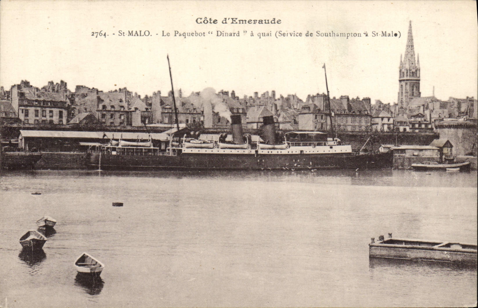 St-Malo - El transbordador "Dinard" en el muelle (Servicio de Southampton a St-Malo) — Costa de Esmeralda, n°2764