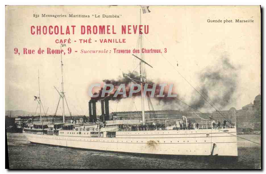 Navire de messageries maritimes "Le Dumbéa" — Guende phot. Marseille, n°832