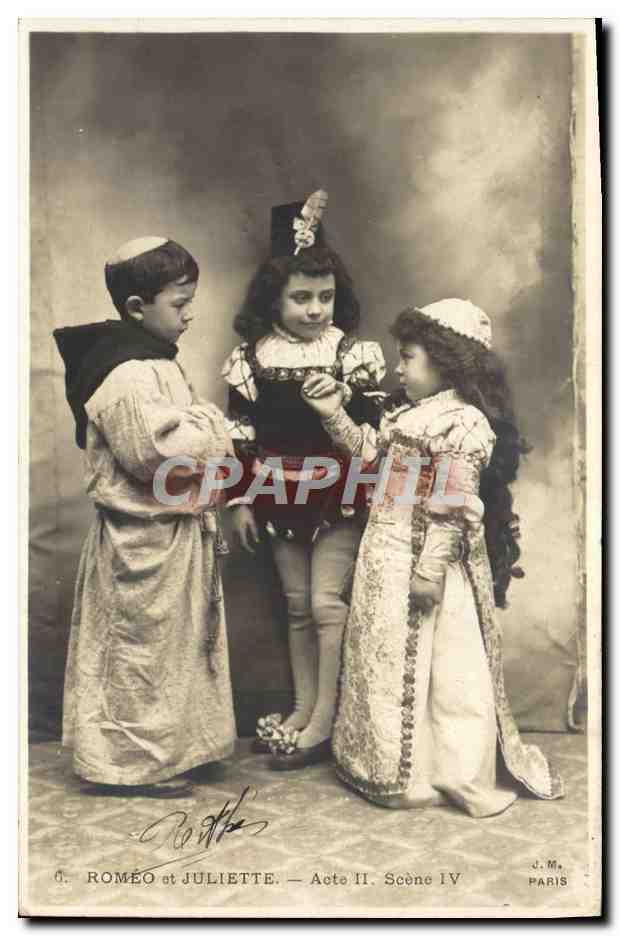 CPA Fantaisie Enfant Romeo et Juliette Moine Pretre