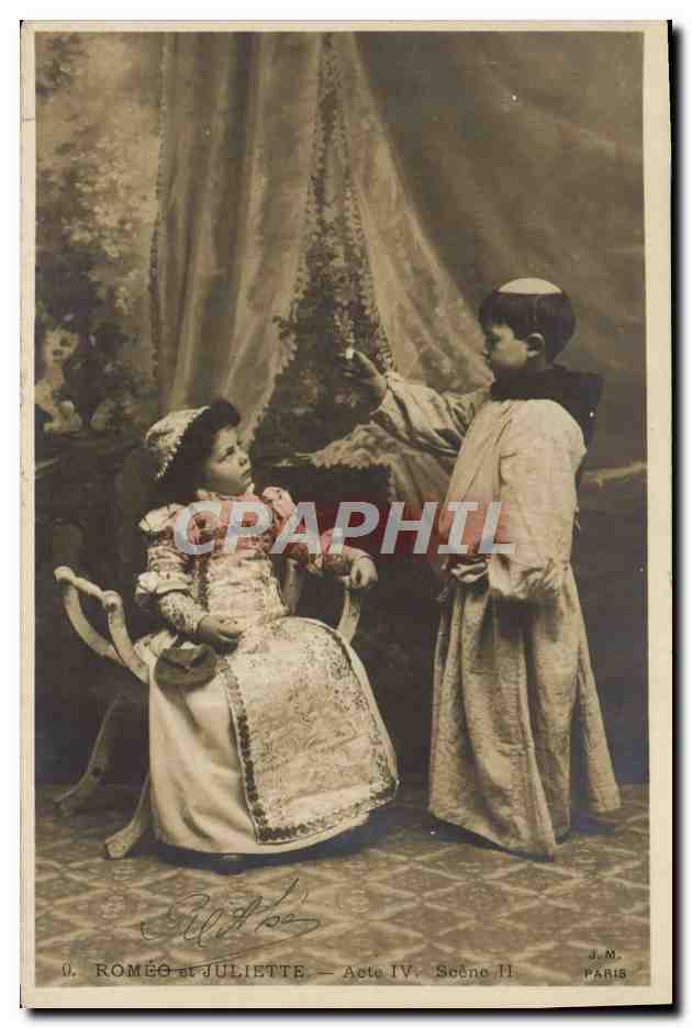 CPA Fantaisie Enfant Romeo et Juliette Moine Pretre