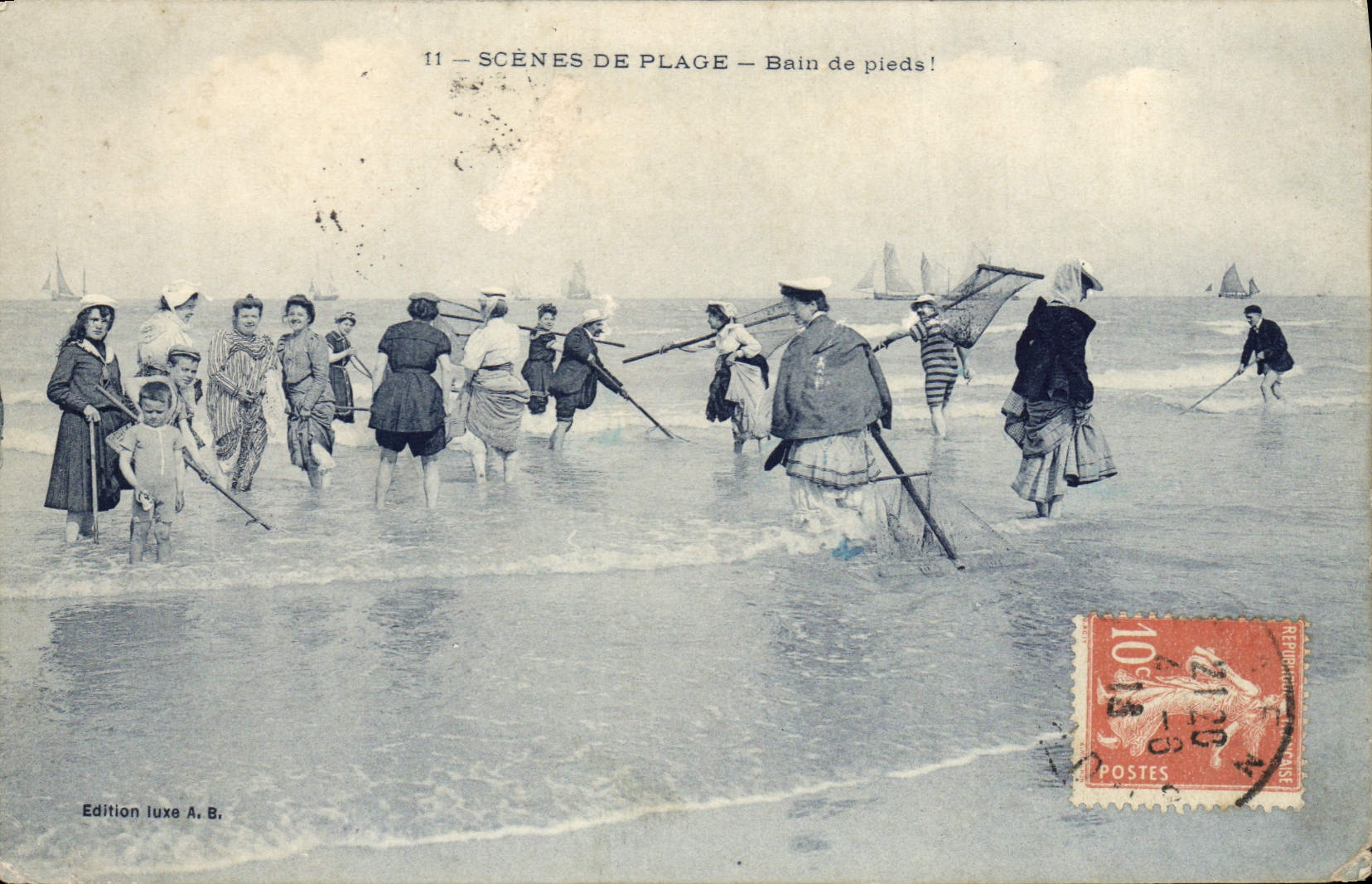 Scene di spiaggia — Bagno ai piedi! — Edizione di lusso A.B.