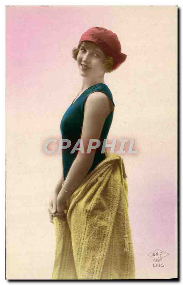 CPA Fantaisie Femme Maillot de bain