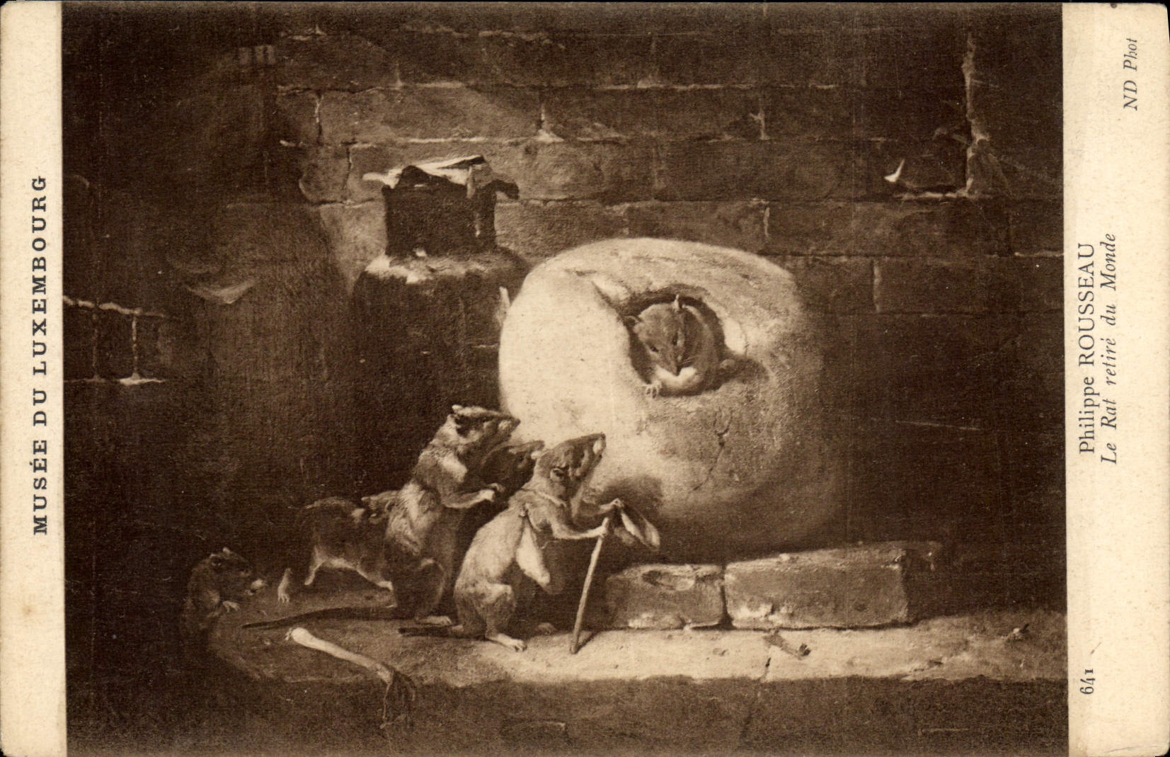 CPA Paris Musee du Luxembourg Philippe Rousseau Le rat retire du monde 