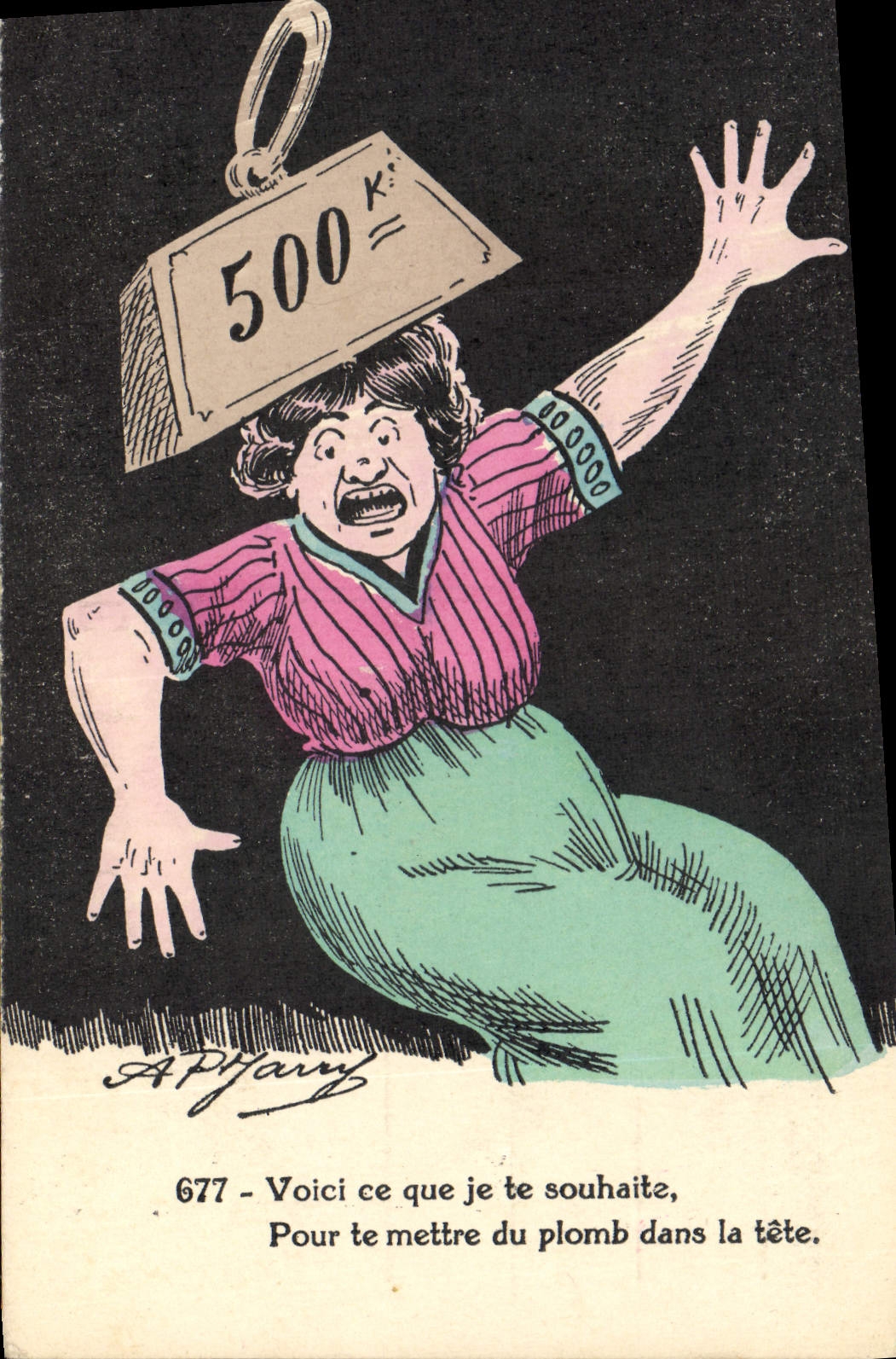 CPA Fantaisie Illustrateur Voici ce que je te souhaite Jarry