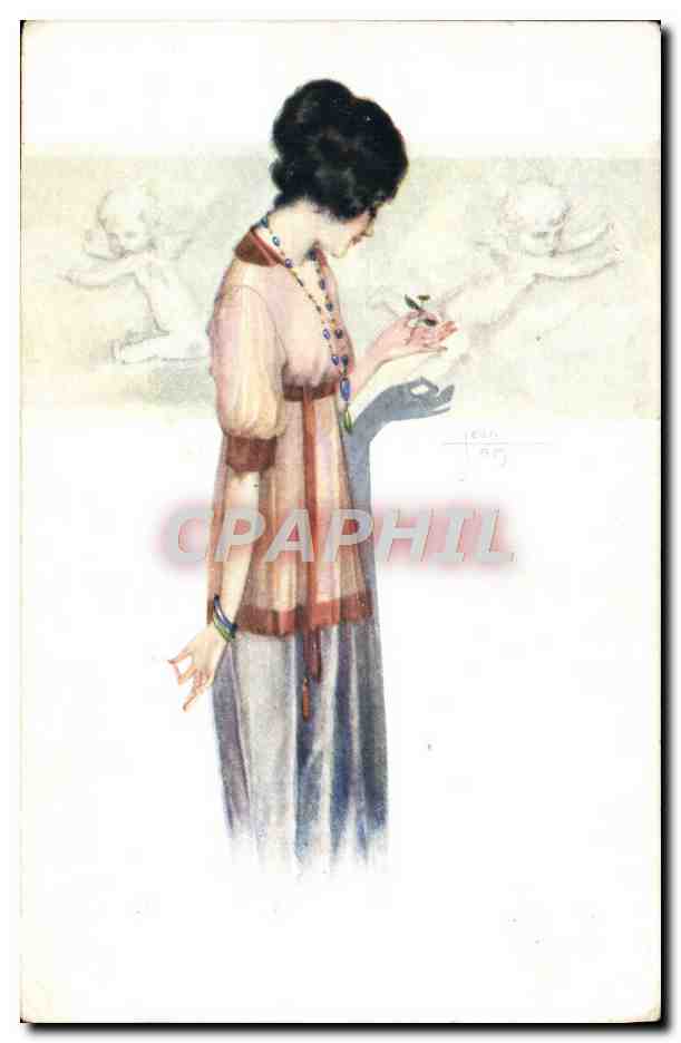 Jeunes Filles et Marguerites — N° 5 — Série 73 — par J. Tam. — Imp. Joubert, Paris
