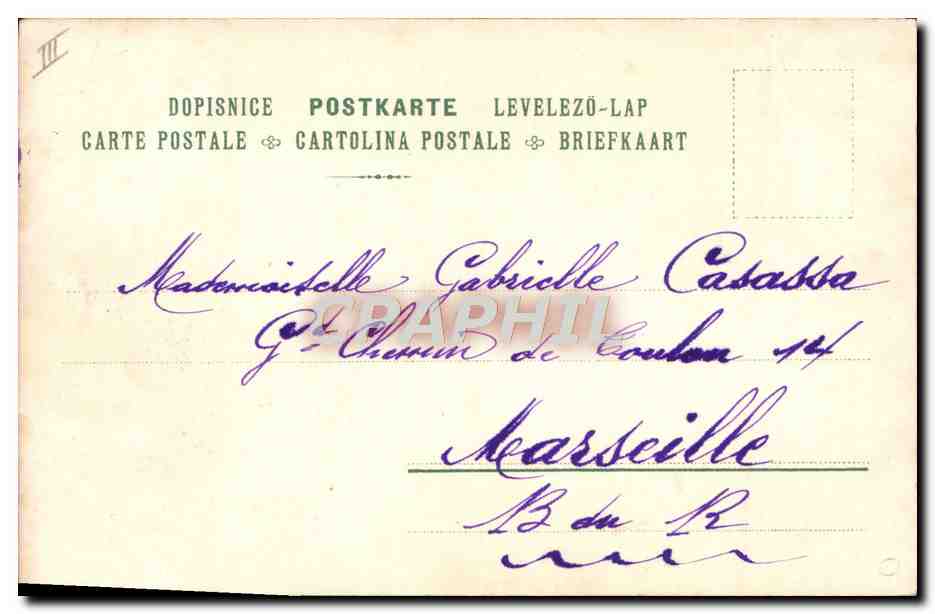 Jeune femme en robe de printemps — Série III, N°5 — L'Ancre, Lévezé-Lap — Rückseite