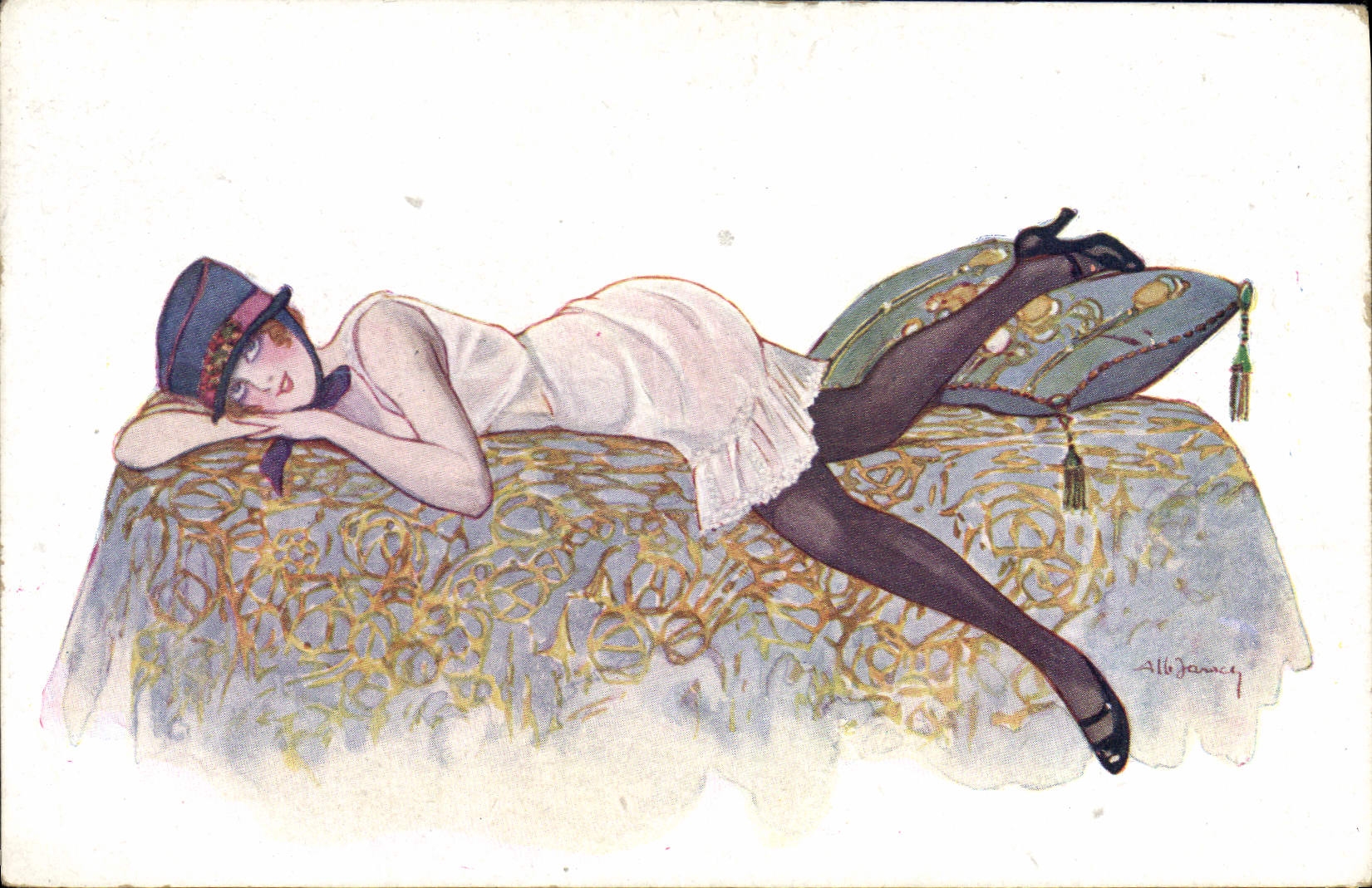 CPA Fantaisie Illustrateur Rue de la paix A Jarach 
