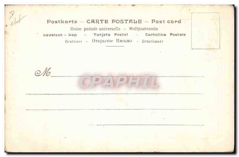 CPA Fantaisie Illustrateur Job Calendrier 1907 Villa  — Rückseite
