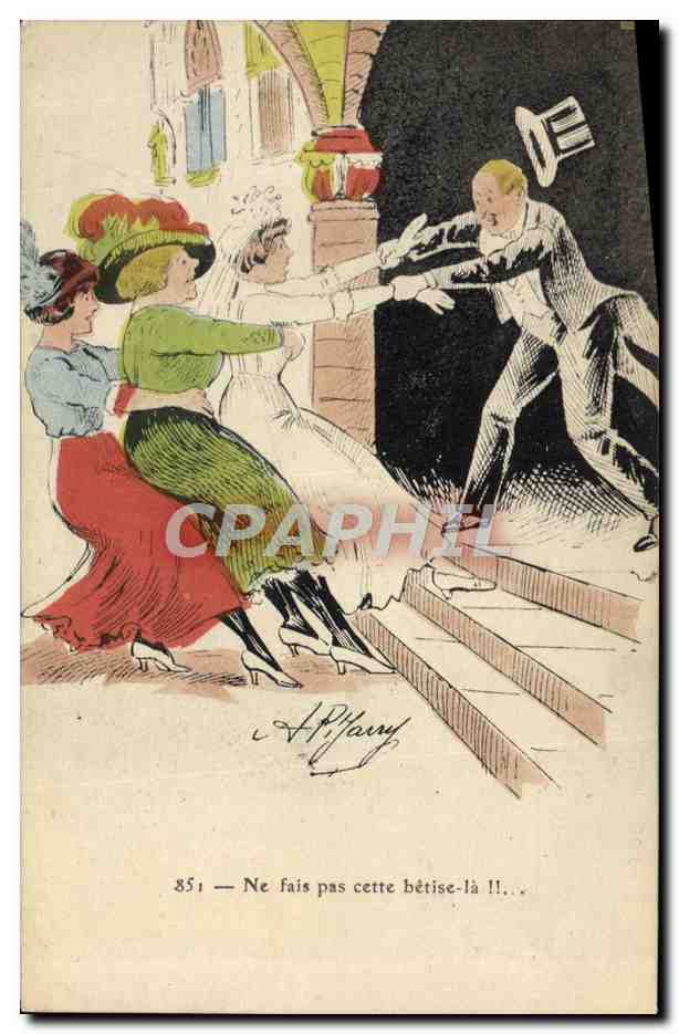 CPA Fantaisie Illustrateur Jarry Mariage 
