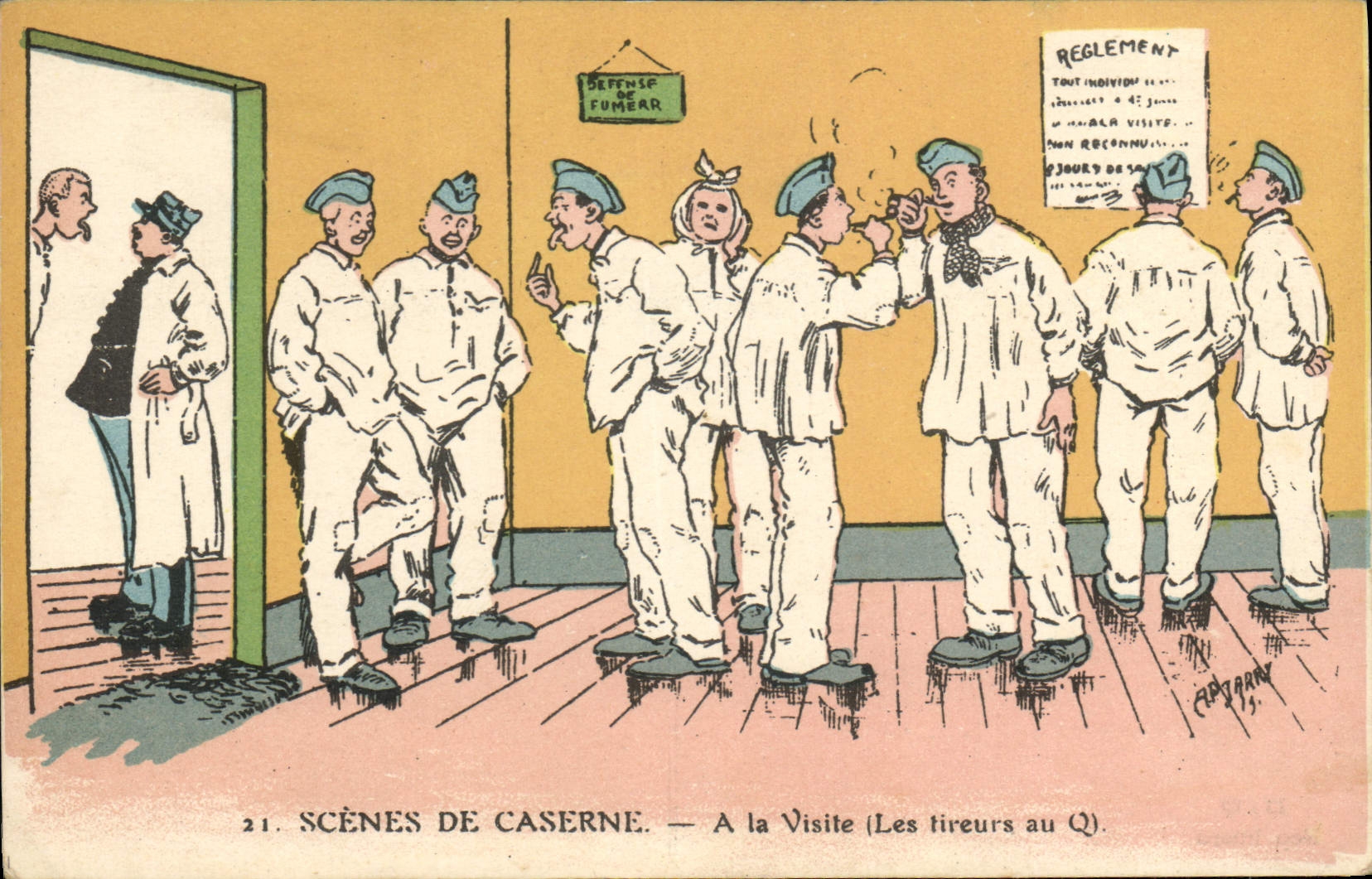 Scènes de caserne — A la visite (Les tireurs au Q.) — Clajarny