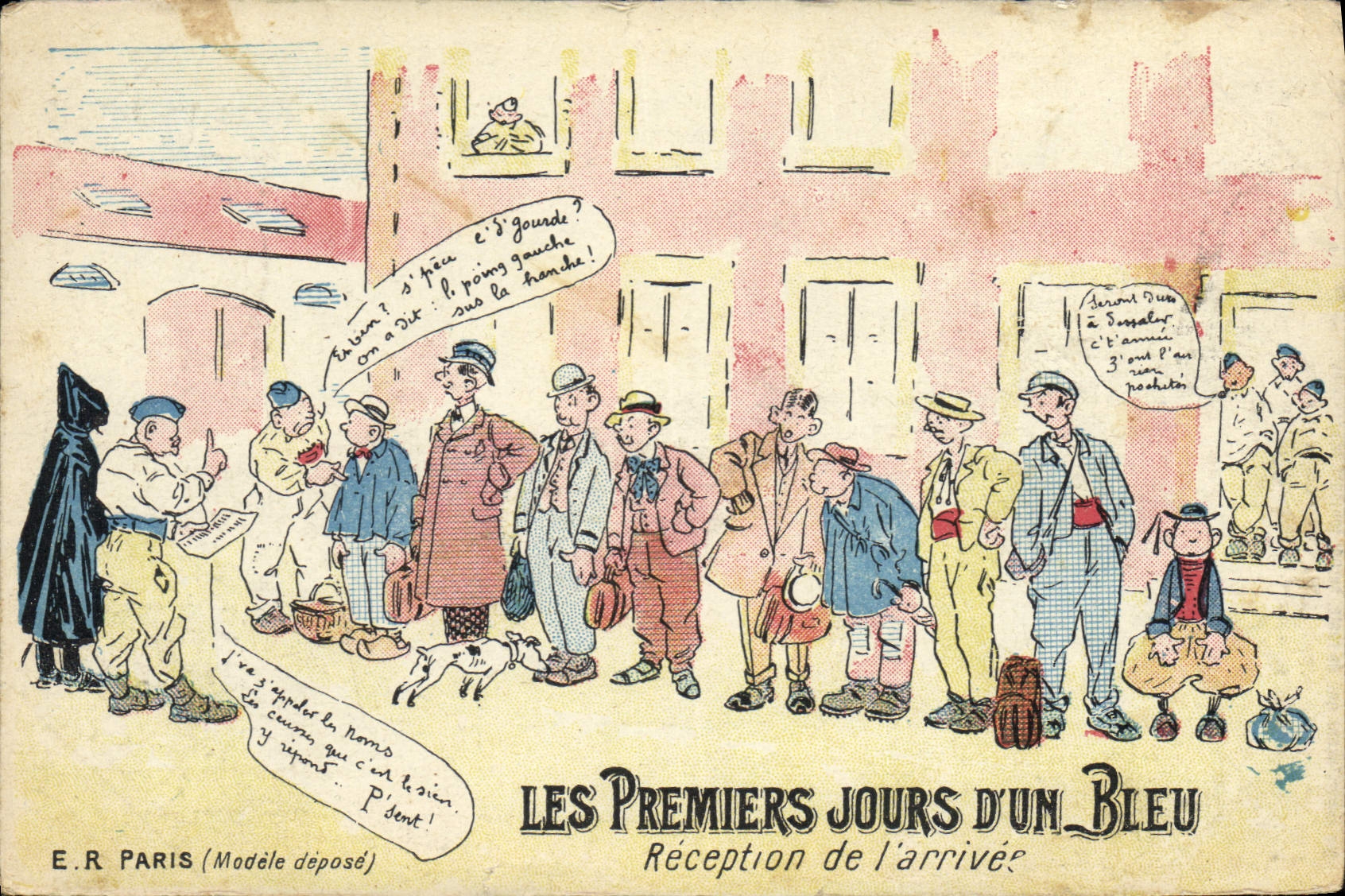Les Premiers Jours d'un Bleu — Réception de l'arrivée — E.R. Paris (Modèle déposé)