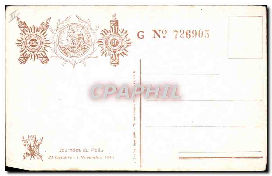 CPA Militaria La journee du poilu  — Rückseite