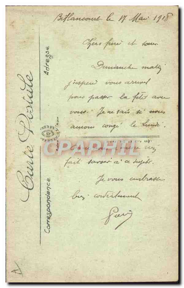 CPA Folklore Bretagne Paysanne des environs de Lanneur  — Verso