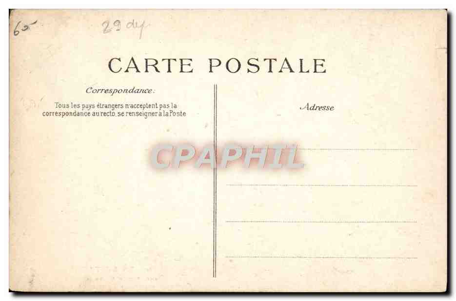 CPA Folklore Bretagne Deux comperes au Pardon Costumes anciens de Baud et de Melgnen  — Verso