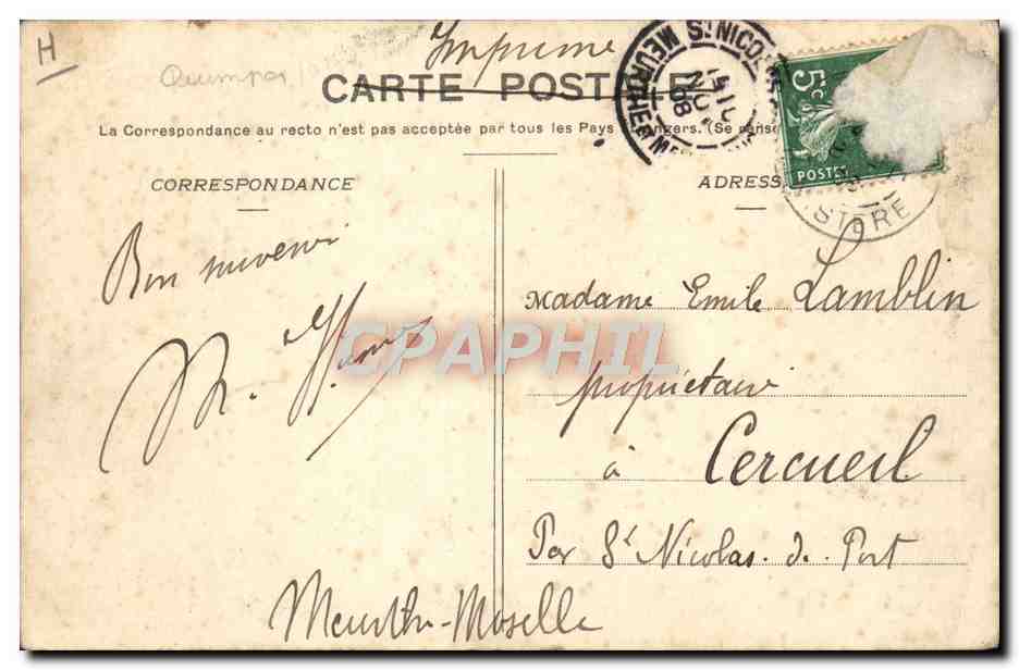 En Bretagne — Les Cancans et Potins du Jour — Collection Villiers, n° 4166 — Verso