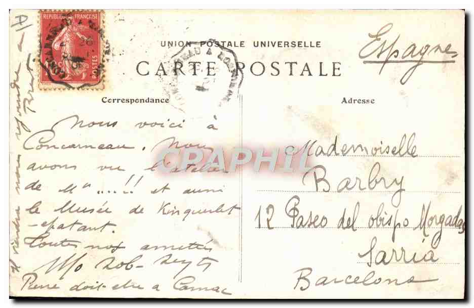Les Marins livrant leur Pêche - Le Départ pour l'Usine — L'Industrie Sardinière Bretonne, Collection Villard, Quimper — Verso