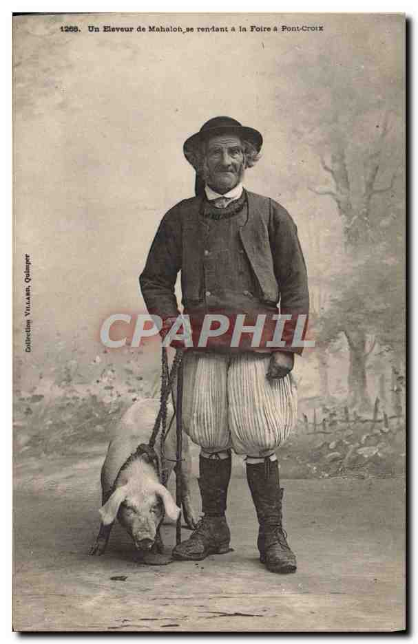 Un Éleveur de Mahalob se rendant à la Foire à Pont-Croix — Collection Villard, Quimper, n° 1369