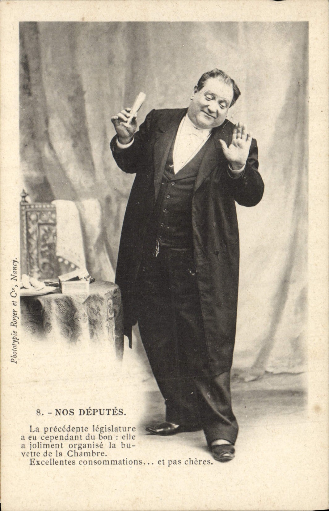 Nos Députés — caricature politique — Phototypie Royer et Cie, Nancy, n°8 - Anverso