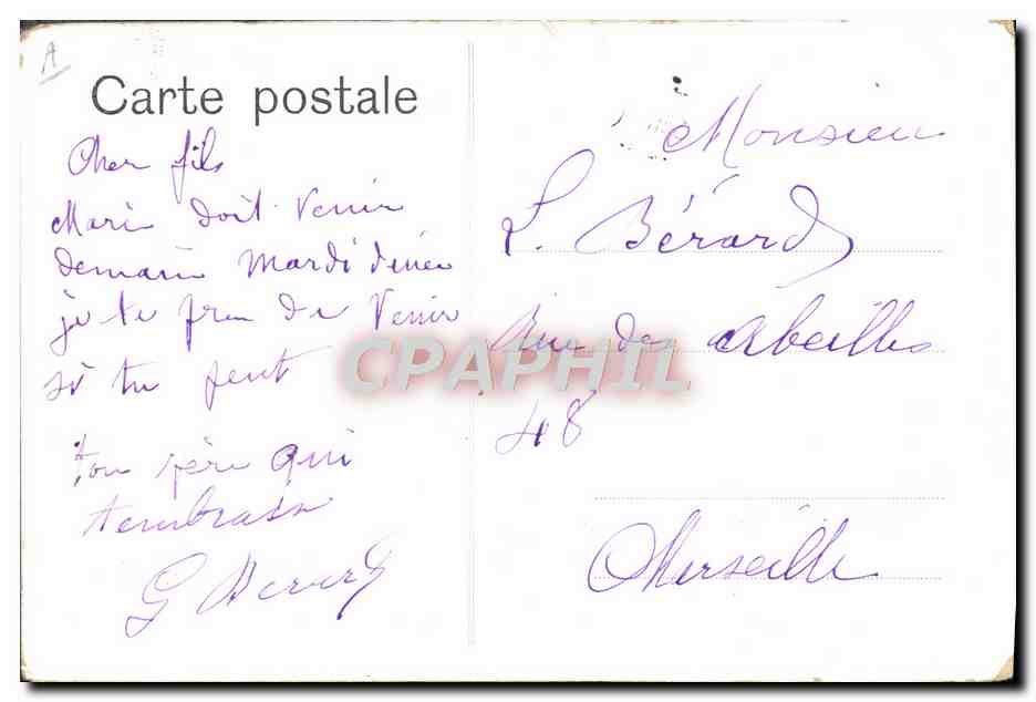 CPA Mlle Lherris Lenka — Achterkant