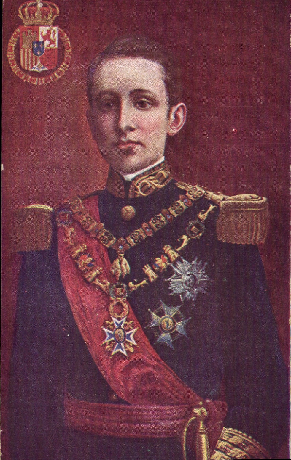Portrait du prince Alfonso XIII d'Espagne — éditeur inconnu, n° de série non visible