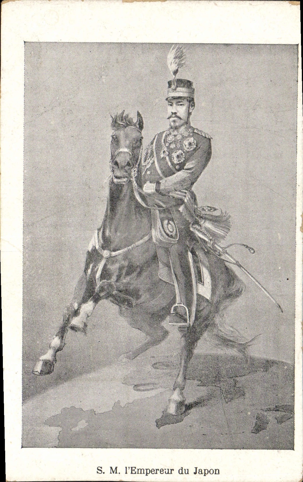 S.M. l'Empereur du Japon — portrait équestre — éditeur non visible