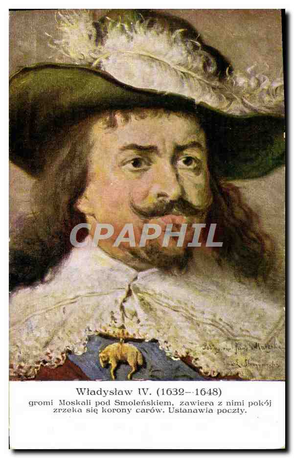 Władysław IV Vasa — portrait historique — Wydawnictwo Salony Polskich w Krakowie, série 163/33