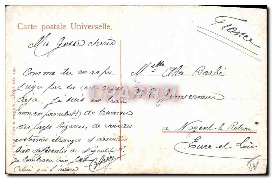 CPA Fumeur de Hachiche  — Rückseite