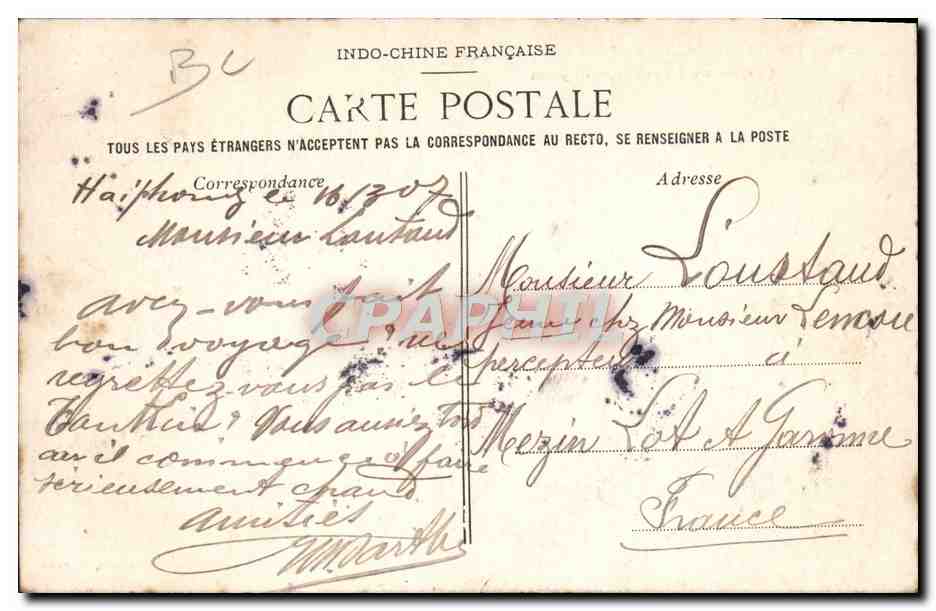 CPA Tonkin Dong Van Plaine d elang Co Cutlure du pavot pour l'opium Drogue  — Rückseite