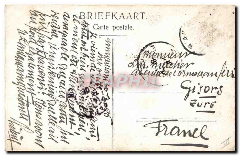 CPA Hommes Tabac Cigare — Rückseite