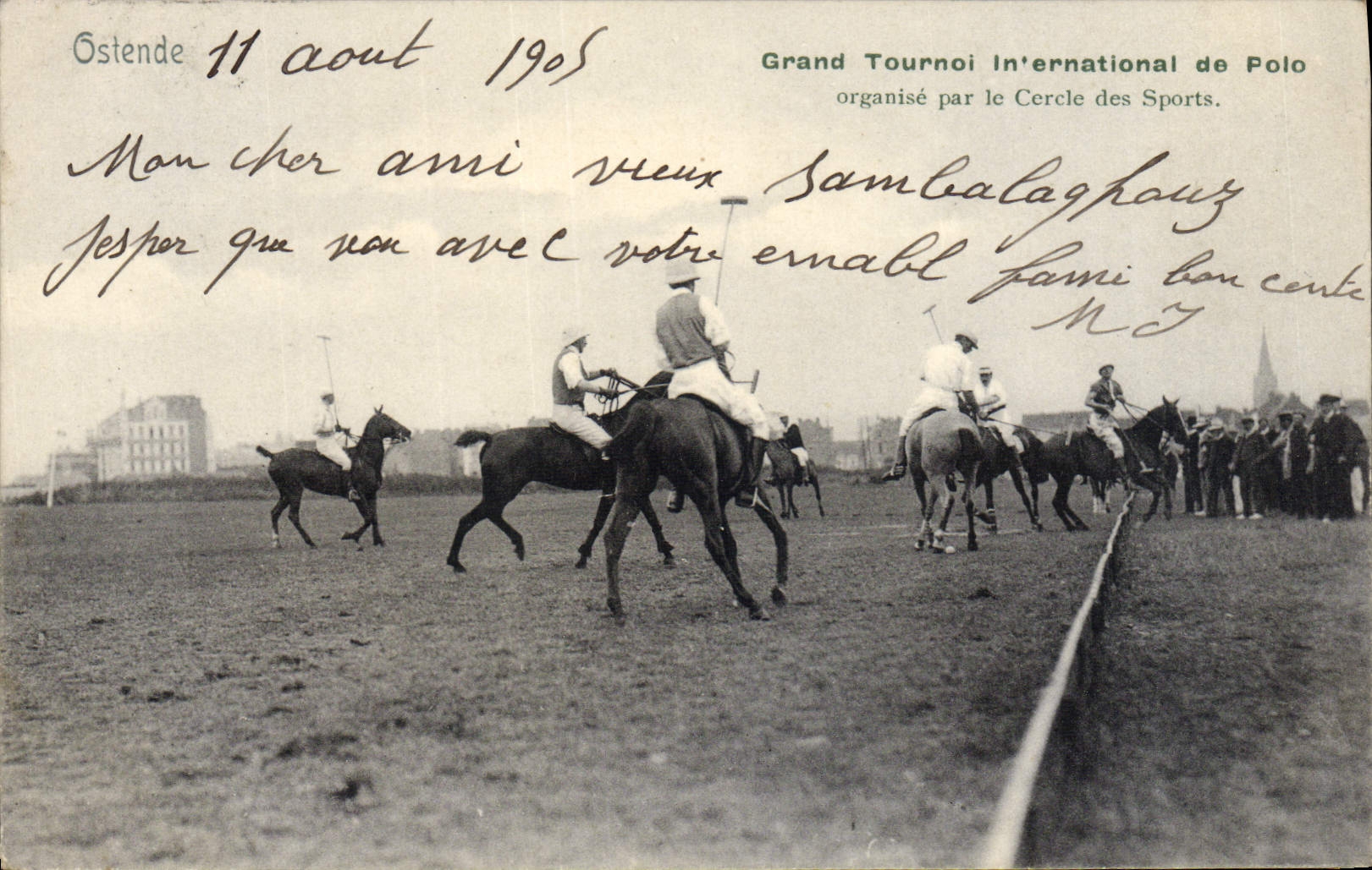 Ostende — Grand Tournoi International de Polo — organisé par le Cercle des Sports