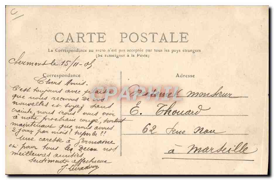 CPA Attelage Auvergnat Auvergne Boeufs — Rückseite