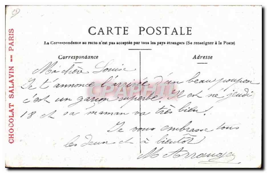 M. Nagelmaker - Directeur des Wagons-Lits — Paris — Verso