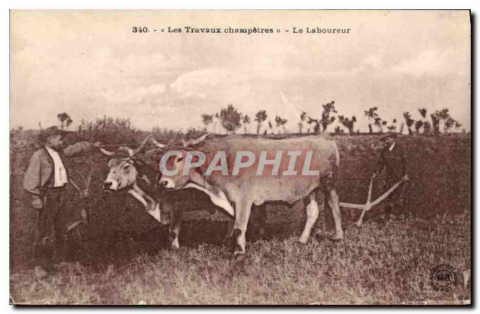 CPA Attelage Les travaux champetres Le laboureur