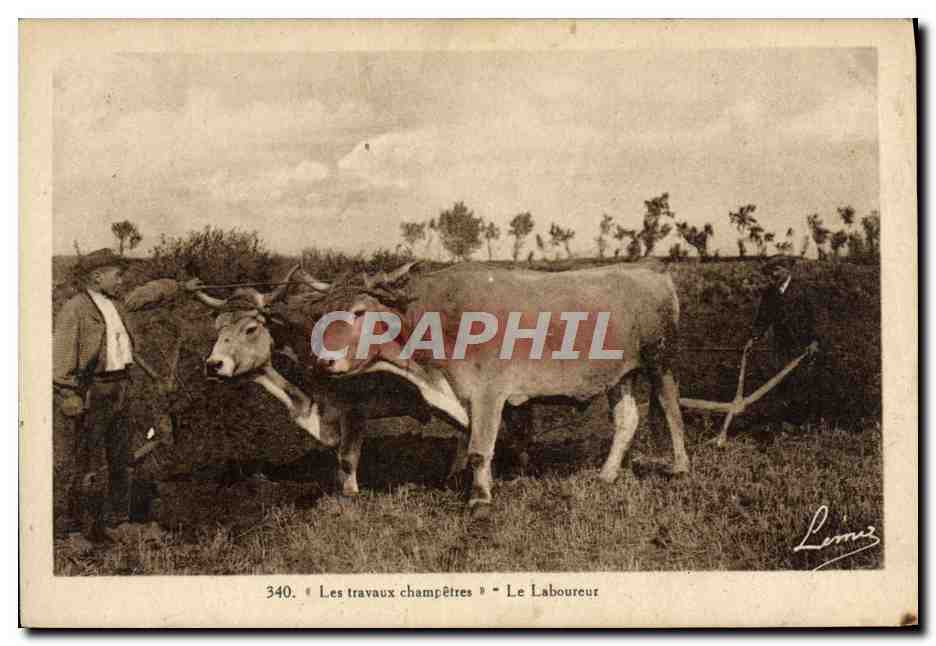 CPA Attelage Les travaux champetres le laboureur