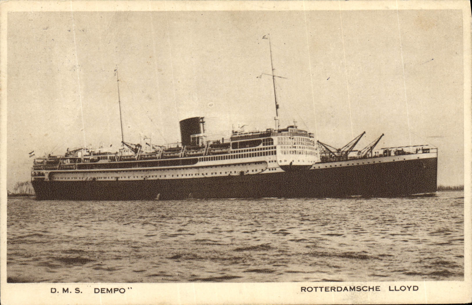 CPA Bateau Paquebot DMS Dempo Rotterdamsche Llyod