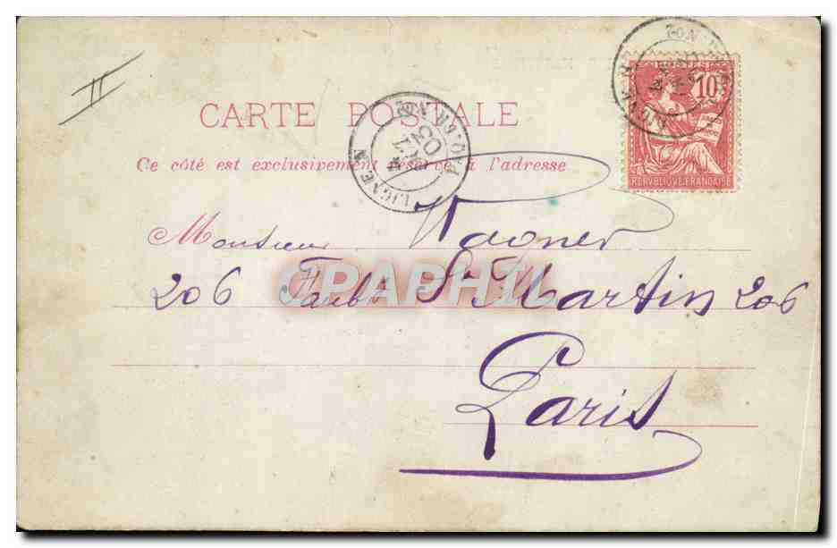 CPA Bateau Paquebot Dumbea Messageries Maritimes — Back