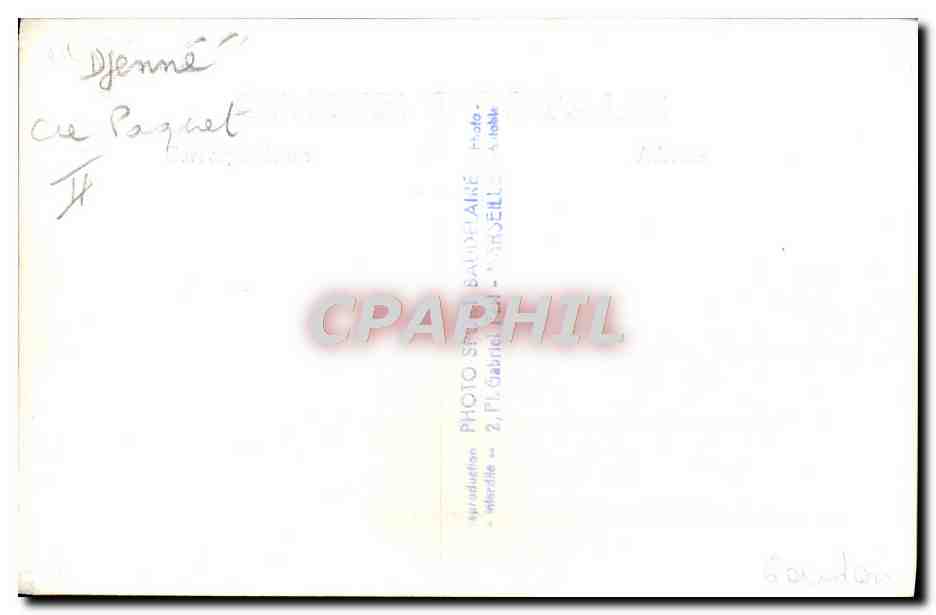 CPA Bateau Paquebot Djenne Cie Paquet — Verso