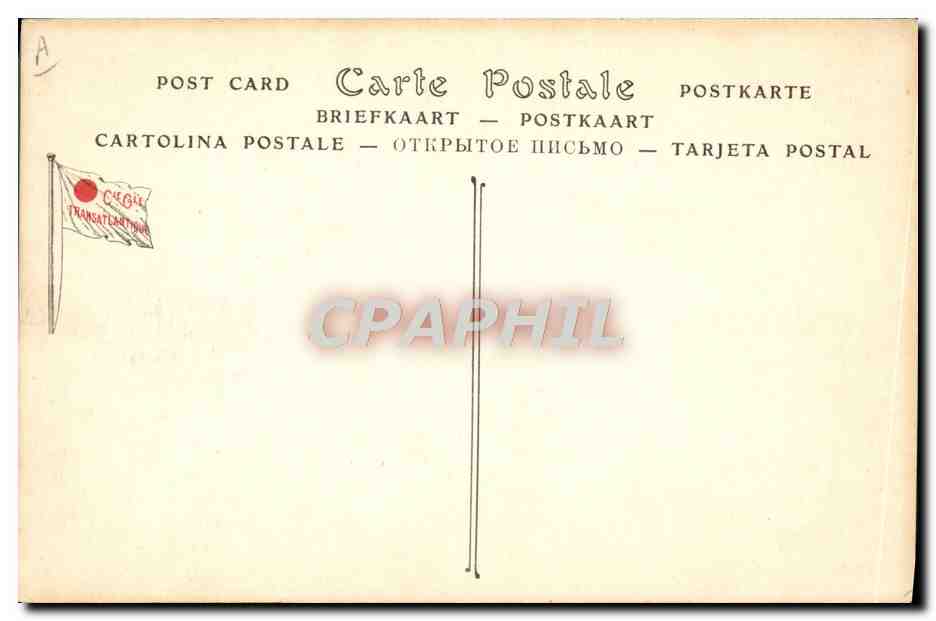 Paquebot-poste Duc d'Aumale — Compagnie Générale Transatlantique — Services Postaux de la Méditerranée — Verso